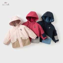 Dave Bella Children Plush Coat Winter Autumn Windproof Jacket Boys Girls Thicken Warm Hoodie Outerwear Kids Clothing DB4254777
