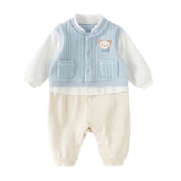 Dave Bella Baby Spring Jumpsuit Newborn Clothes Autumn Fake Two Piece Romper Boys Creeper Knitted Cute Leisure Comfort DB1260821