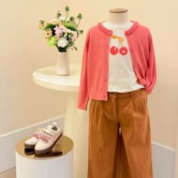 Pre-sale 2026 BP Spring Summer Baby Girls Cute Red Cherry Series T-shirts & Skirts Dress for Girls Kids Knitted Cherry Cardigan