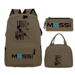 3Pcs/set Football Star Trend Backpack For Girl Boy Student Teenager Children Rucksack Kids Birthday Gift Women Casual School Bag