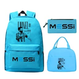 3Pcs/set Football Star Trend Backpack For Girl Boy Student Teenager Children Rucksack Kids Birthday Gift Women Casual School Bag