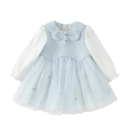 Dave Bella Mesh Floral Princess Dress Girls Baby Children Spring Autumn Sweet Charm Dress Party Wedding Clothes DB1261040
