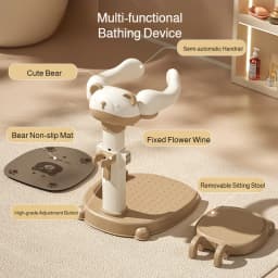 Baby Standing Shower Stand Adjustable Children's Bath Device Household Non-Slip Children's Bath Stand Baby Bath Stand Support