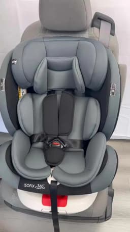 R129 I-Size Child Safety Seat 40-150cm with ISOFIX and 360° Rotation Rearward & Forward Facing Baby Car Seat 5-Point Harness Top Tether Alarm Side Impact Protection 10-Position Headrest 4 Recline Positions