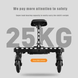 Stroller Board With Seat 25KG / 55LBS Maximum Load Capacity Universal Stroller Pedal With Detachable Seat And Backrest For Outdoor Stroller Walking
