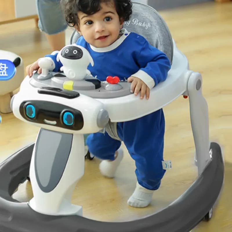 LazyChild Baby Walker For Zero To One Year Old Anti Bow Leg Anti Rollover Multifunctional Pushable Foldable