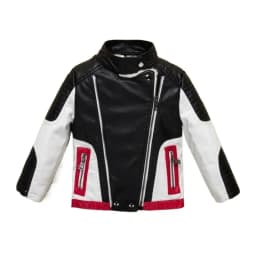 Handsome Cool Design Boys Leather Motor Jacket For Autumn Spring Kids Warm Coat Bomber Baby Toddler Winter Clothes