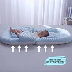 Baby Pillows 0-12 Month Newborn Baby Crib Portable Slope Pads Sleeping Pillow for Baby Infant Anti Spitting Milk Feeding Bed