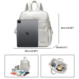 Soboba New Mommy Diaper Bag for Newborn Large Capacity Waterproof Solid Diaper Backpack for Quick Out Going with 2 Straps