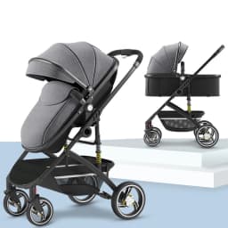 Baby Stroller Can Sit Light Fold Two-way,high Landscape Baby Carriage for Newborn, Four-wheel Shock-absorbing Baby Stroller 2in1