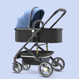 Baby Stroller Can Sit Light Fold Two-way,high Landscape Baby Carriage for Newborn, Four-wheel Shock-absorbing Baby Stroller 2in1