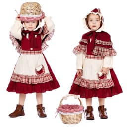 Girls Cosplay Lolita Dress Tops Hooded Cloak Apron Headscarf Sets Children Stage Performance Costume Kid Role Play Deluxe Outfit