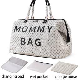 Sunveno Mommy Travel Bag 4 In 1 Diaper Tote Mommy Bag Durable Wide Opening for Quick Access Stylish & Practical