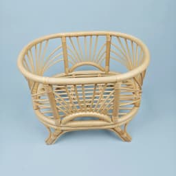 Large Baby Twins Bed Newborn Photography Props Bed Sturdy Retro Bamboo Crib Wooden Basket Bed Newborn Photo Posing Furniture