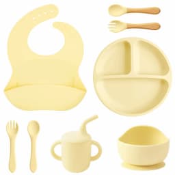 Children’s Tableware Set Made of Silicone for Serving Food