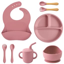 Children’s Tableware Set Made of Silicone for Serving Food