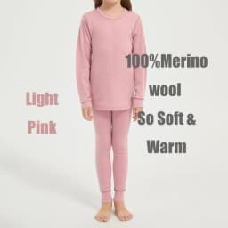 Kids Merino Wool Thermal Underwear Set Quick Dry Long Johns Pajamas Shirt And Pants Sports Clothes for Boys And Girls