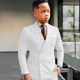 Fashion Two-piece Boys Suit Green Peak Lapel Blazer Jacket Pants 2-18 Years Kid Wedding Tuxedo Party Prom Elegant Child Clothes