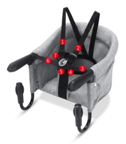 PANGDUBE Foldable Baby High Chair Portable Feeding Chair Booster Seat with Safety Belt Toddler Dining Chair for Infant Travel