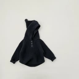 2025 Autumn New Baby Solid Hooded Sweater Infant Girl Casual Knit Hoodie Kids Boys Long Sleeve Casual Sweater Children Clothes