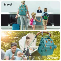 Baby Diaper Bags with Changing Station, Waterproof Large Capacity Diaper Bag Backpack for Moms Dads with USB Charging Port and Stroller Straps, Baby Shower Gifts ,Pink,Green,Blue