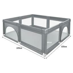 Baby Playpen, Indoor and Outdoor Playpen, Baby Play Area Including 50 Ocean Balls, Light Grey/Dark Grey/Green/Black, 120X120X66Cm/180X120X66Cm/205X147X66Cm