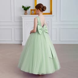Girls' Premium Princess Dress with Oversized Bow – Full Tulle Flower Girl & Recital Gown for Piano Performances