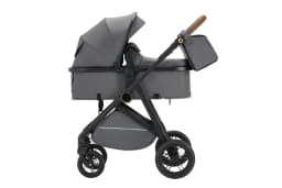 High Landscape Baby Stroller 2-in-1 Convertible Pram Infant Carriage Shock Absorbing Wheels Adjustable Handle Sturdy Durable