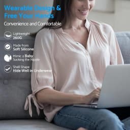 Portable Breast Pump Hands Free Wireless Wearable Electric Breast Pump BPA Free 4 Modes 12 Levels Silicone with LED Display