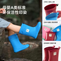 2026 New Kids Anti Slip Rain Boots Soft Waterproof Rubber Shoes Comfortable Wear Resistant Casual Water Boots For Boys Girls
