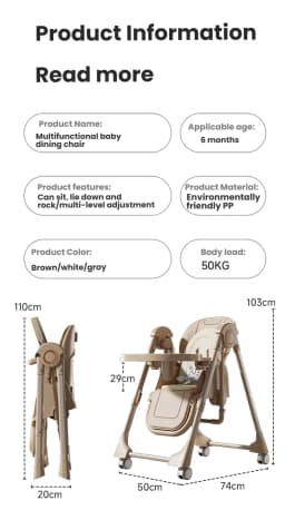 2-in-1 Baby High Chair Baby Feeding Chair Swing Mode Adjustable Double Tray Sturdy Foldable Baby High Chair Baby Feeding Chair