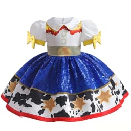 Kids Girls Cosplay Costume for Western Cowgirl Dress for Halloween Birthday Theme Party Outfit Cowboy Hat Scarf Sets