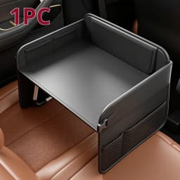 Foldable Car Table For Kids PU Leather Rear Seat Laptop Desk Ipad Table Non Slip Legs Kids Travel Dining Trays Accessories