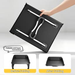 Foldable Car Table For Kids PU Leather Rear Seat Laptop Desk Ipad Table Non Slip Legs Kids Travel Dining Trays Accessories