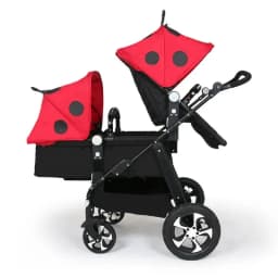 Lightweight Twin Baby Stroller Foldable Double Baby Stroller for Two Children Shock-absorbing Twin Baby Stroller Four Wheel Cart