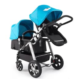 Lightweight Twin Baby Stroller Foldable Double Baby Stroller for Two Children Shock-absorbing Twin Baby Stroller Four Wheel Cart