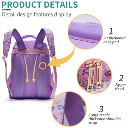 3PCS Kids Travel Bag, Luggage Bag, Bookbag, With Lunch Box And Pen Bag, Cute Cartoon Pink Unicorn Sequin, Nighttime Reflective