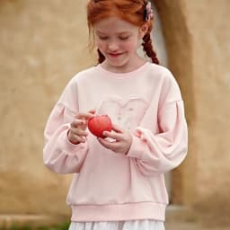 Dave Bella Girls Long Sleeve Pink Pullover 7-13 Years Children Autumn Spring Sweatshit Sweet Outdoor Floral Hoodies DK3262525