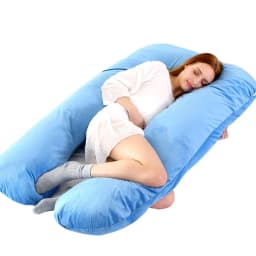 Pregnancy Pillow U Shaped Maternity Pillow with Removable Velvet Cover Full Body Pillow Support for Back HIPS Legs Belly