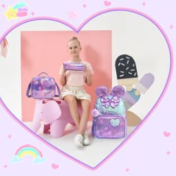 Backpack for Girls 16" Backpacks for Girls for School Sequin Backpack with Lunch Box for Elementary Students