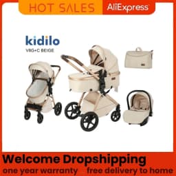 2026 Newest Baby Stroller 3 in 1 With Best Travel System ,high view lightweight stroller for 0-36 months,limit free send mamabag