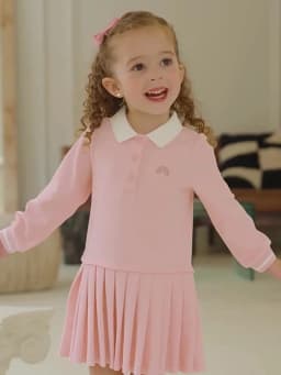 Dave Bella Autumn Girl Baby Princess Dress Casual Sweet Cute College Style Kids Polo Long sleeved Dress Party Gentle DB3254962