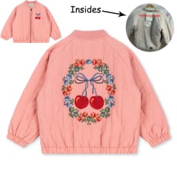 KS 26 Winter Baby Girls Boy Sequin Cotton Jackets Lambswool Coats Cherry Animals Desigh Fleece Flight Suit Kids Sets and Outfits