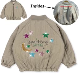 KS 26 Winter Baby Girls Boy Sequin Cotton Jackets Lambswool Coats Cherry Animals Desigh Fleece Flight Suit Kids Sets and Outfits