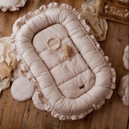 New Ruffle Lace Baby Nest Bed Crib in Bed Infant Portable Cotton Mattress Newborn Biomimetic Bed Portable Sleeping Bed