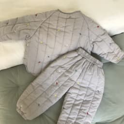 Embroidery Children's Sets Autumn Winter Warm Plush Lining Kids Hooded Jacket and Pants for Boys and Girls Sets