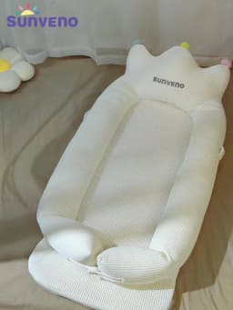 Sunveno Baby Lounger Middle Bed Cot For Newborn Breathable Fabric Expandable Comforter for Infants And Babies