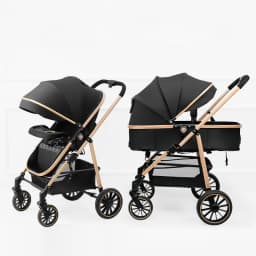 Portable 3-in-1 Baby Stroller Lightweight Travel Baby Stroller Foldable 3-in-1 Baby Stroller with Car Seat High Views,two-way