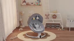 Electric Baby Swing Gray, Baby Lounge Chair with Remote Control and Wireless Control Style Application, Up to 9kg