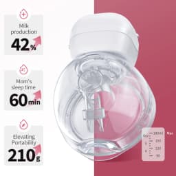 2PCS Electric Breast Pump Hands-Free Breast Pumps 12 Levels, LCD Display, 1200mAh Rechargeable Double Milk Extractor